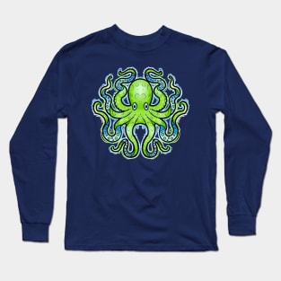 Green and blue octopus Long Sleeve T-Shirt